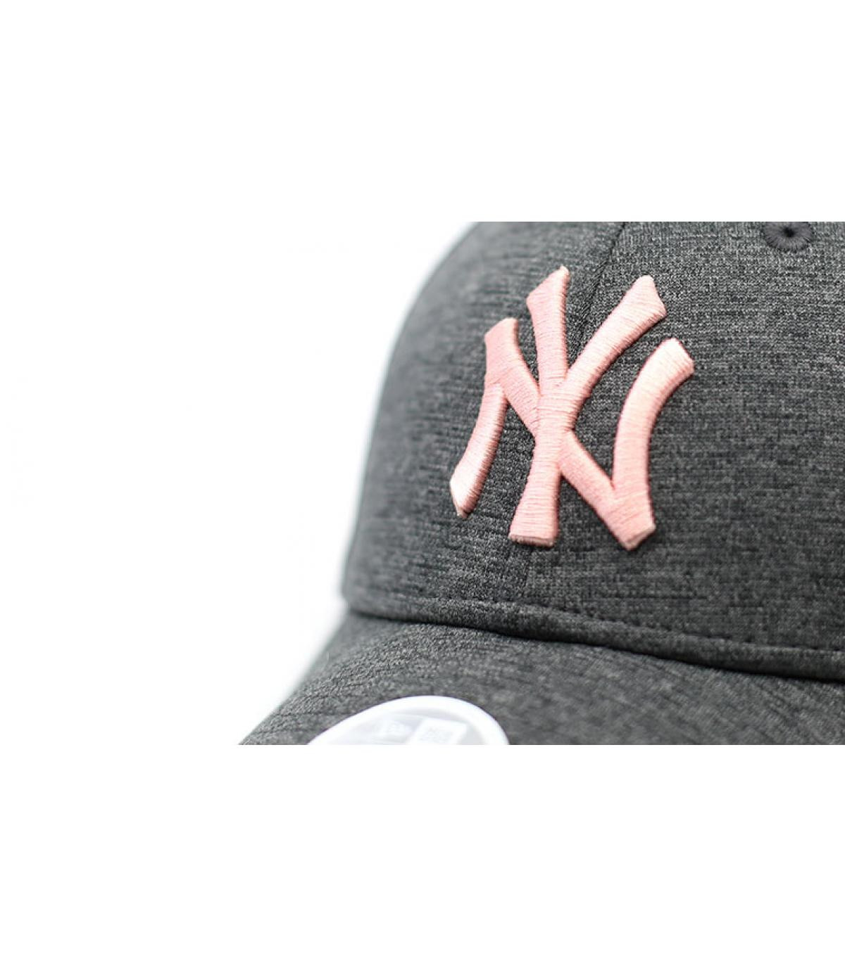 women grey pink NY cap